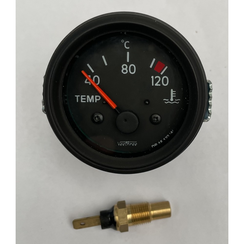 Veethree Water Temperature Gauge and Sender 12 & 24 Volt
